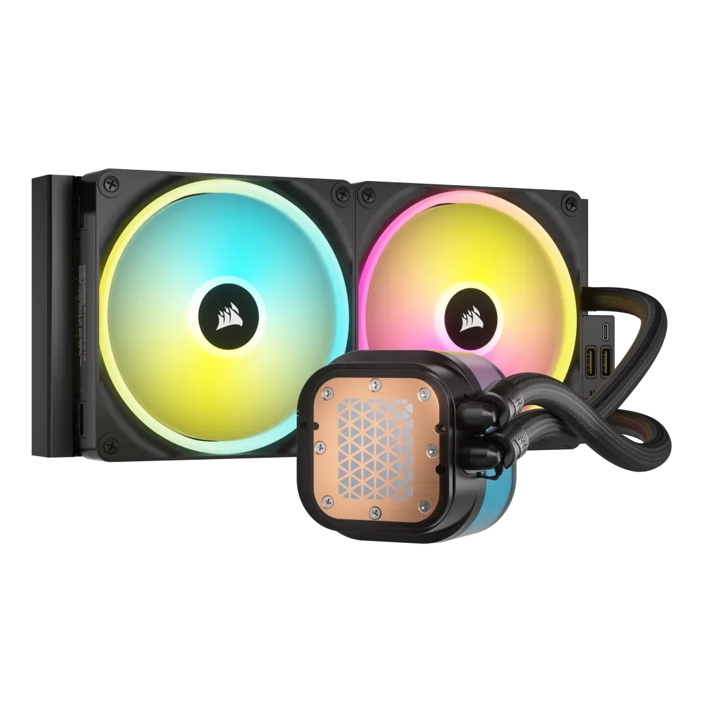 Corsair iCUE LINK H115i RGB Liquid CPU Cooler - QX140 RGB Fans - 280mm Radiator - Fits Intel® LGA 1700; AMD® AM5 - Hub included