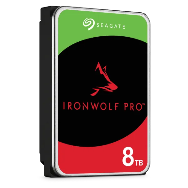 Seagate Ironwolf Pro ST8000NT001 8TB 3.5'' HDD NAS Drives 7200 RPM; SATA 6GB/s Interface; 256MB Cache;550TB/Year; Unlimited Bays