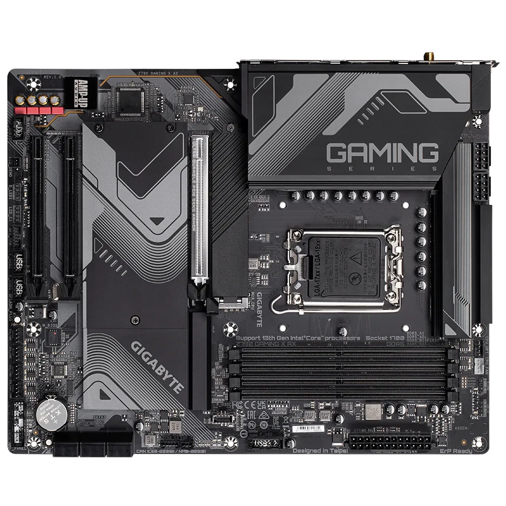 GIGABYTE Motherboard Gaming Intel® Z790 Chipset for LGA 1700; 4x DDR5; 4x M2 G4 ; WiFi+BT; HDMI/DP; ATX.