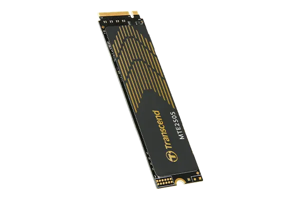 TRANSCEND 4TB MTE250S PCI-E GEN 4X4 M.2 NVMe 2280 SSD 3D TLC -7500 MB/s Read 6700 MB/s Write- with Heat Spreader - 3120 TBW
