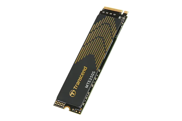 TRANSCEND 1TB MTE250S PCI-E GEN 4X4 M.2 NVMe 2280 SSD 3D NAND -7200 MB/s Read 6700 MB/s Write- Graphen Heat Spreader -780TBW