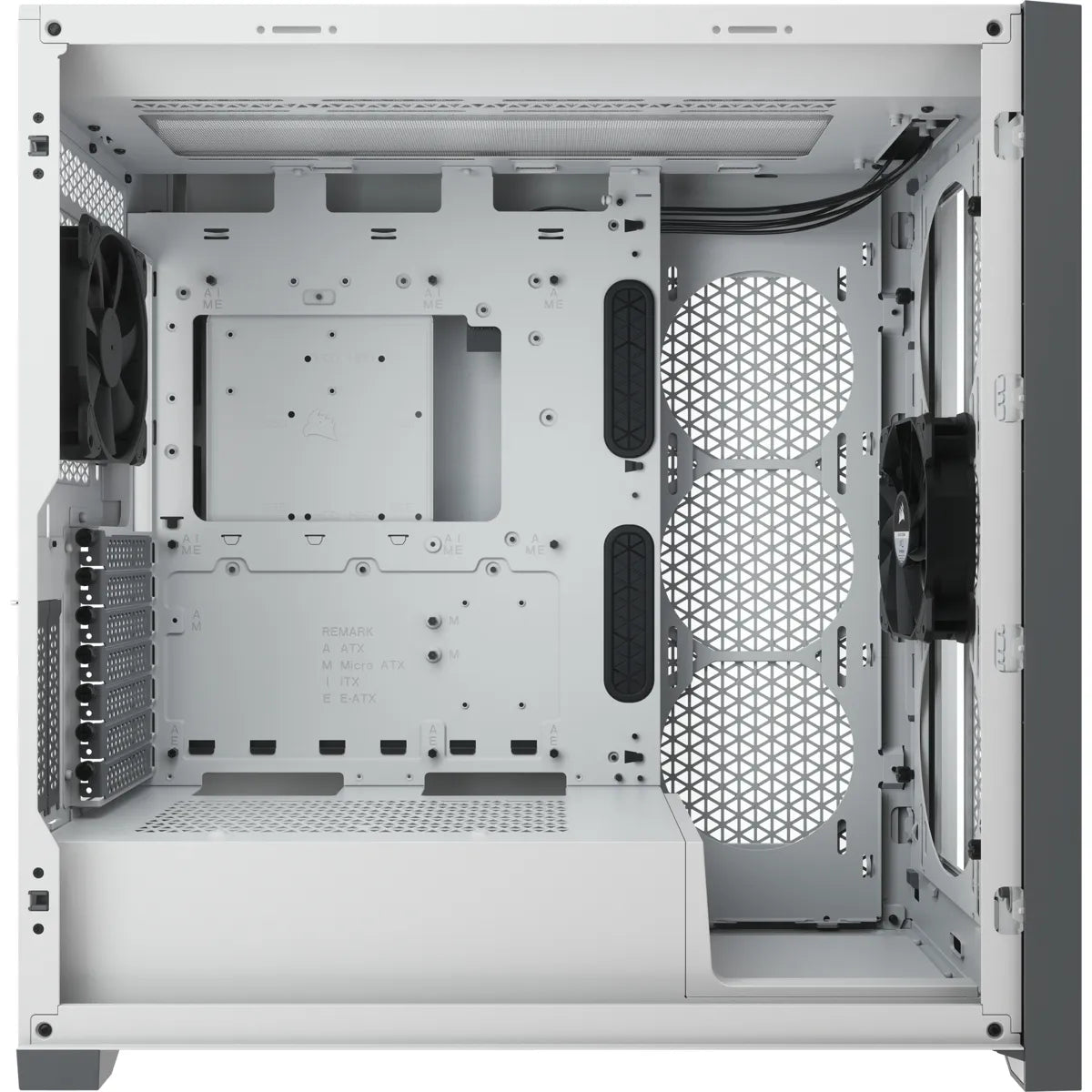 5000D RGB Airflow White Tempered Glass Mid Tower; 2x 3.5'' | 4x 2.5'' Drive Bays; Up to 360mm Radiator; 3x 120mm fan incl