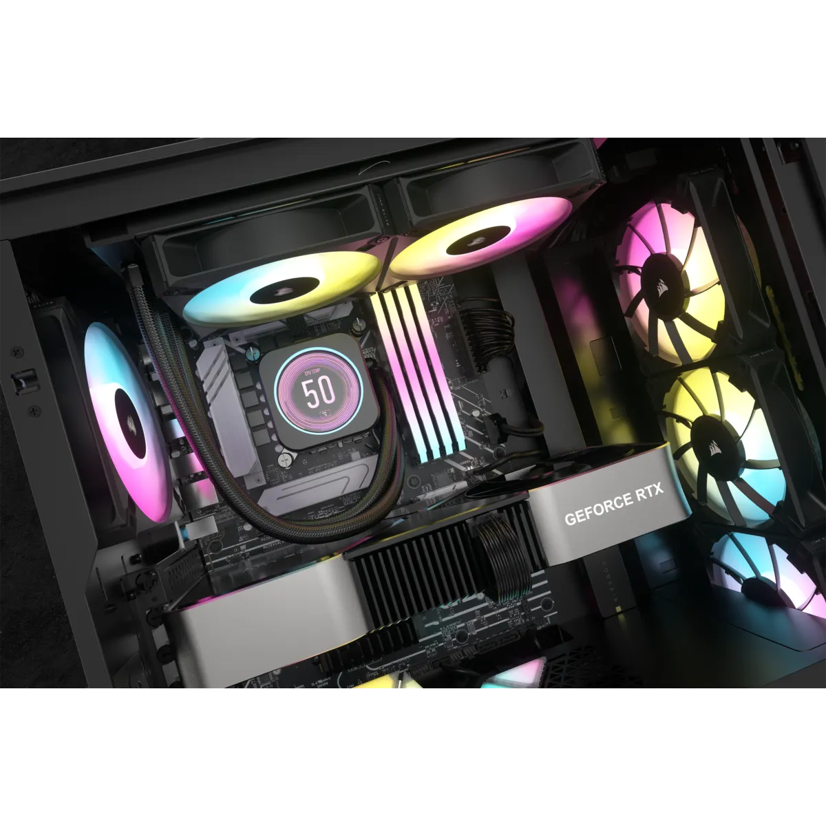 Corsair iCUE H100i ELITE LCD XT 240mm Liquid CPU Cooler AMD: AM5; AM3/4; sTRX4; sTR4 | Intel LGA: 1700/1851; 115X; 1200; 2011