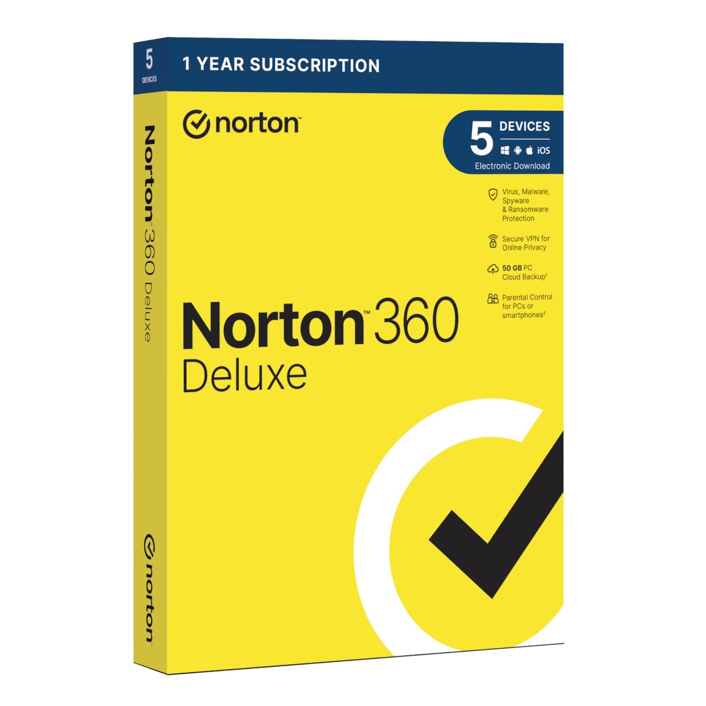 Norton 360 Deluxe 50GB - 5 Devices (Physical Package)
