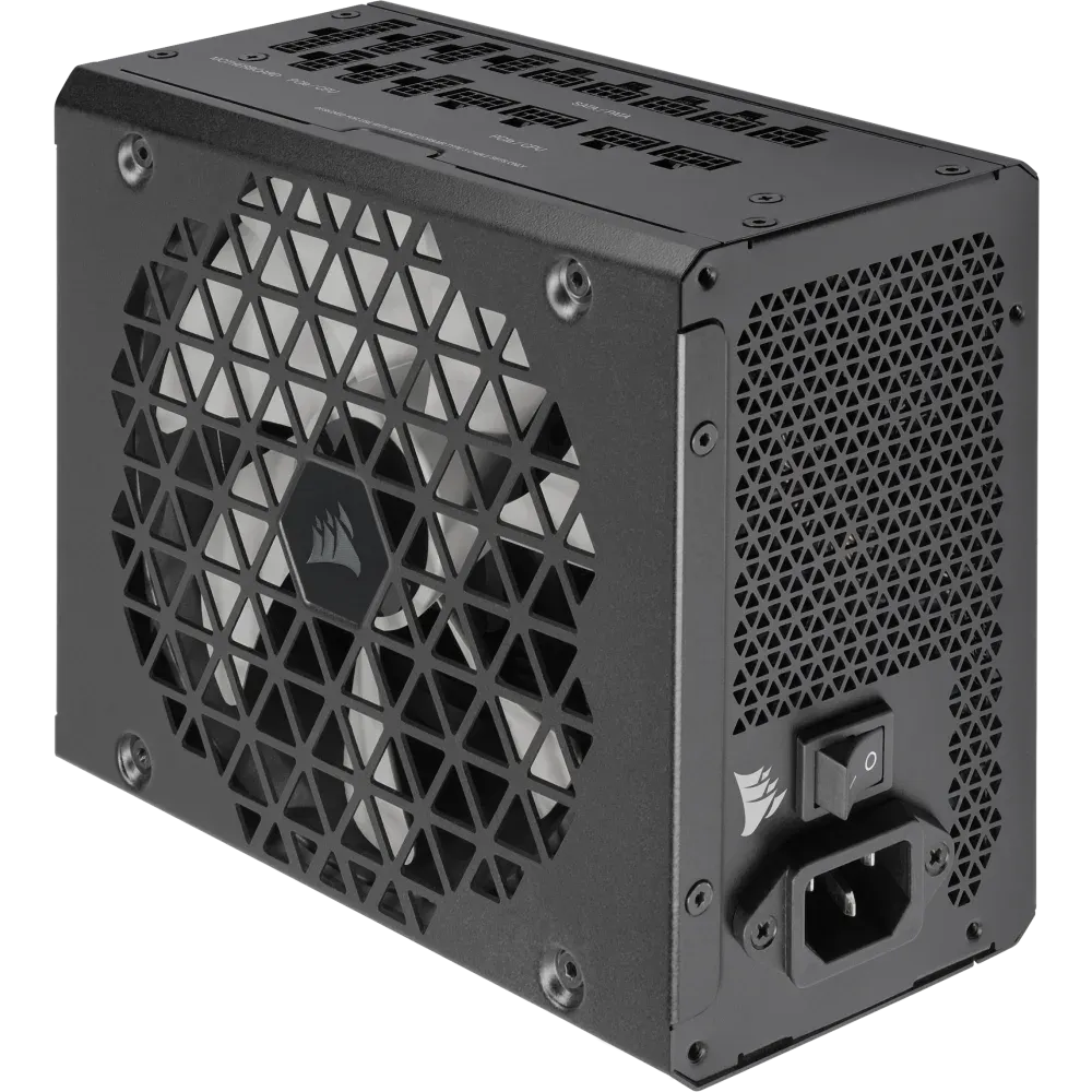 Corsair RM1200x Shift —1200 Watt 80 PLUS Gold;10yr Warranty. ATX (1); EPS (2);PCI-E (4);12VHPWR (1);PATA (8);SATA (12)