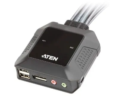 ATEN 2-port USB DisplayPort Cable KVM Switch