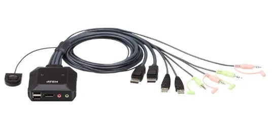 ATEN 2-port USB DisplayPort Cable KVM Switch