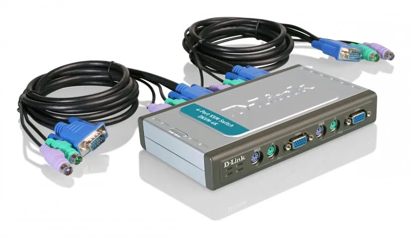 D-Link DKVM-4U 4-Port USB KVM Switch (includes only 2 cables; additional DKVM-CU/B1A cables to be purchased separately)