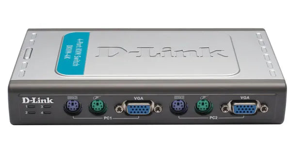 D-Link DKVM-4U 4-Port USB KVM Switch (includes only 2 cables; additional DKVM-CU/B1A cables to be purchased separately)