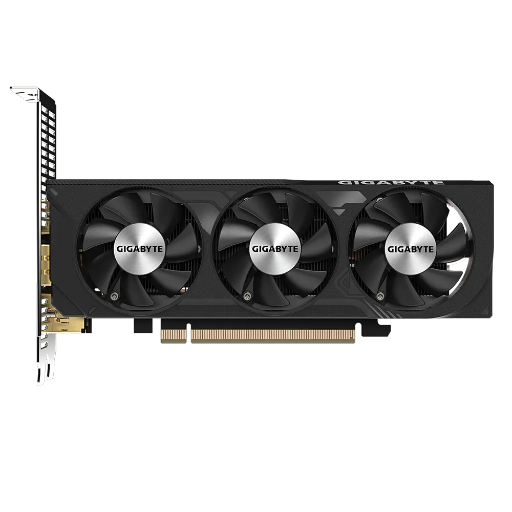 GIGABYTE nVidia GeForce RTX 4060 OC - 8GB GDDR6; 128-Bit Memory Bus; 0; 2x HDMI; 2x DisplayPort; Low Profile. Min 450W PSU