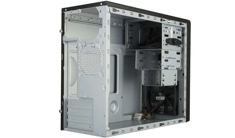 Cooler Master Masterbox E300L Micro ATX; Black with Silver Trim; Security Lock Anchor.