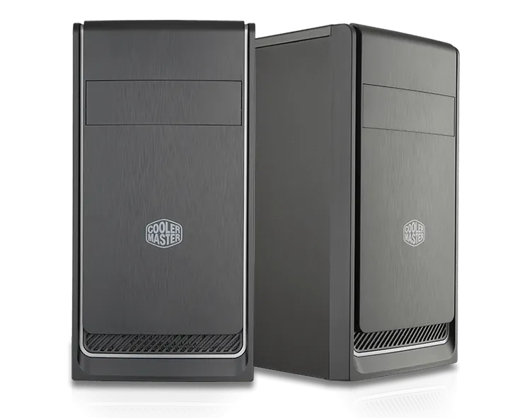 Cooler Master Masterbox E300L Micro ATX; Black with Silver Trim; Security Lock Anchor.