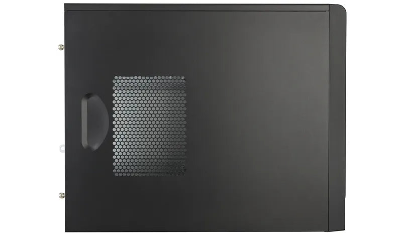 Cooler Master Masterbox E300L Micro ATX; Black with Silver Trim; Security Lock Anchor.