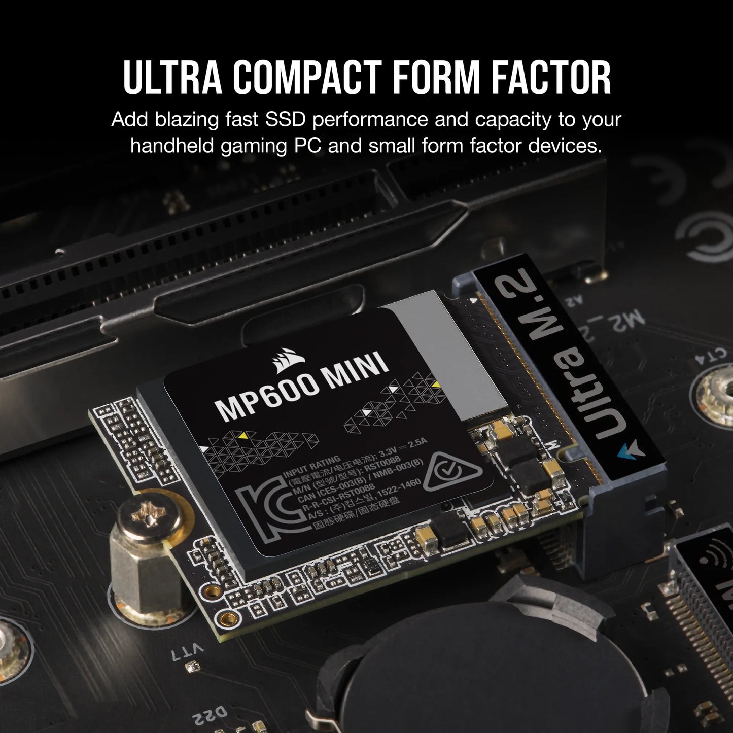 Corsair MP600 MINI 1TB M.2 NVMe PCIe Gen. 4 x4 SSD; Read Up To 4800MB/s; Write up to 4800MB/s