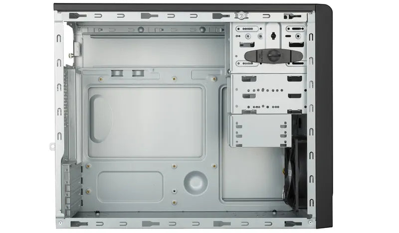 Cooler Master Masterbox E300L Micro ATX; Black with Silver Trim; Security Lock Anchor.