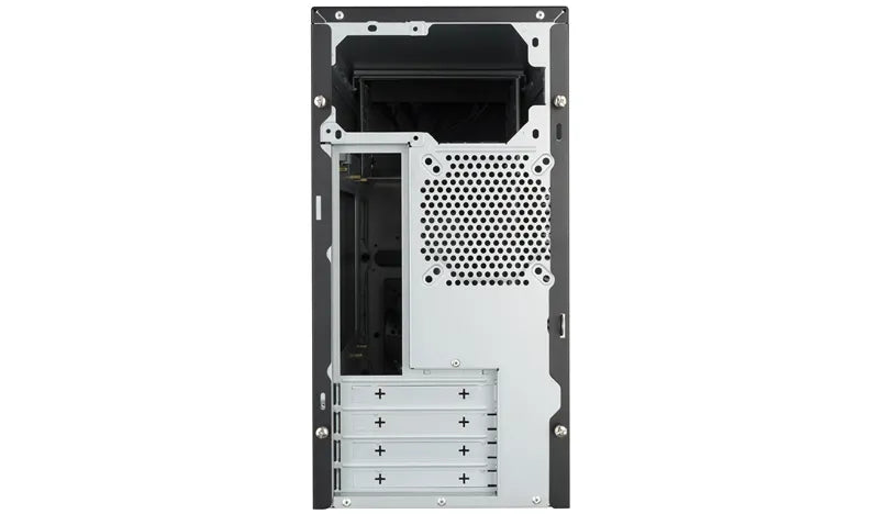Cooler Master Masterbox E300L Micro ATX; Black with Silver Trim; Security Lock Anchor.