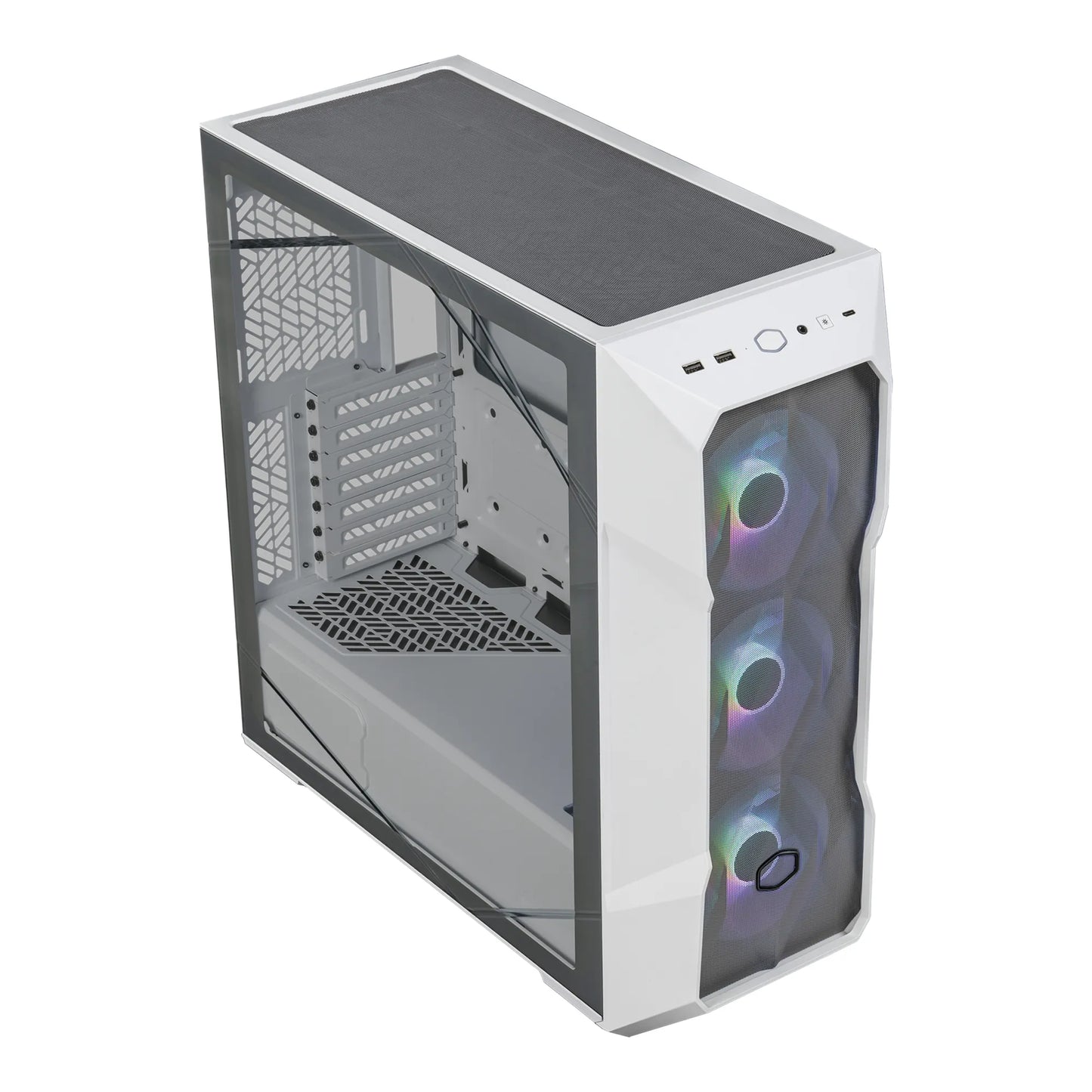 Cooler Master Case MasterBox TD500 Mesh V2 White - ARGB ATX PC Case