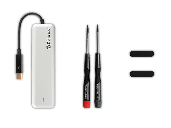 TRANSCEND 960G JETDRIVE 855 NVME PCI-3 SSD UPGRADE KIT FOR MAC WITH PCI-E THUNDERBOLT ENCLOSURE