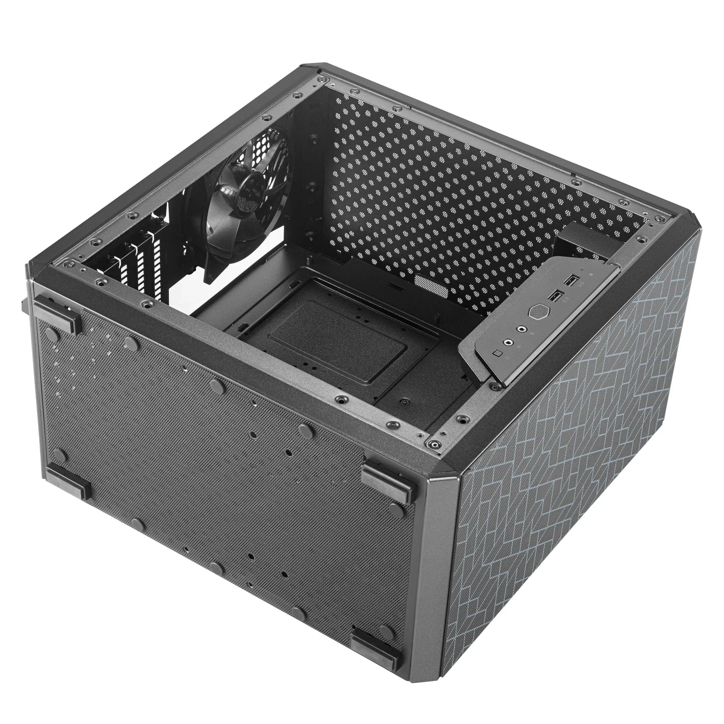 Cooler Master Masterbox Q500L Compact ATX; Orientation & A Movable I/O Panel; Windowed; Fully Perforated Chassis; Magnetic Dust