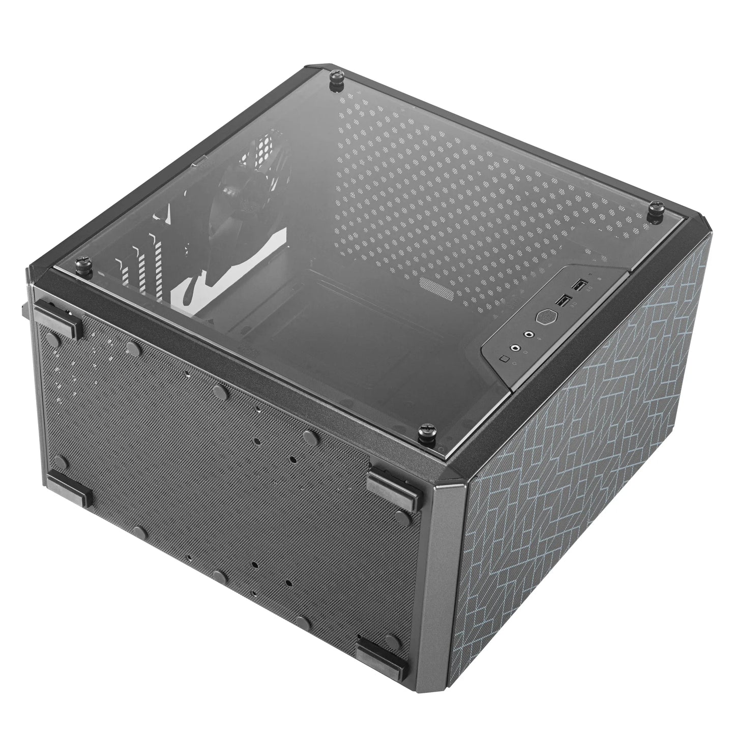 Cooler Master Masterbox Q500L Compact ATX; Orientation & A Movable I/O Panel; Windowed; Fully Perforated Chassis; Magnetic Dust