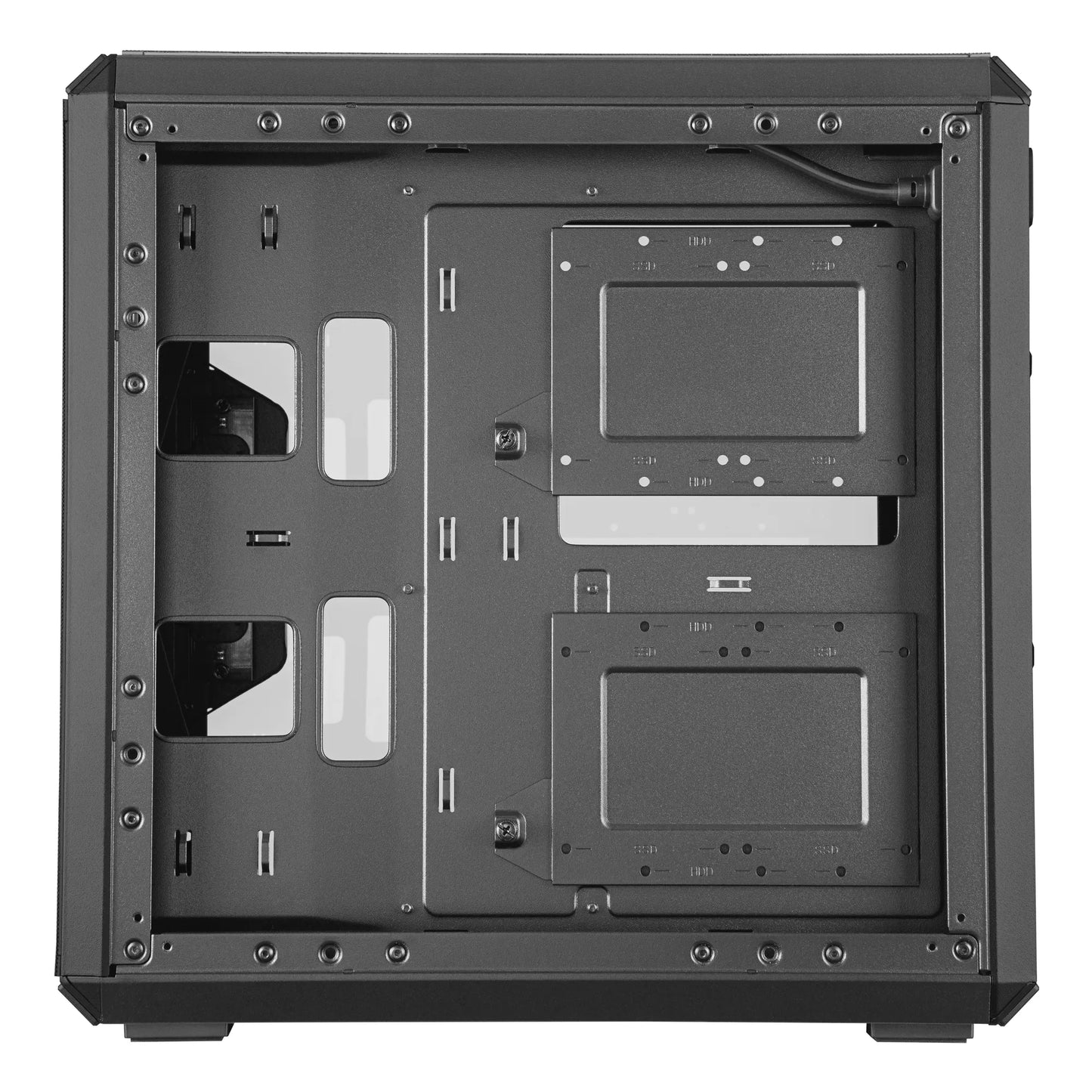 Cooler Master Masterbox Q500L Compact ATX; Orientation & A Movable I/O Panel; Windowed; Fully Perforated Chassis; Magnetic Dust
