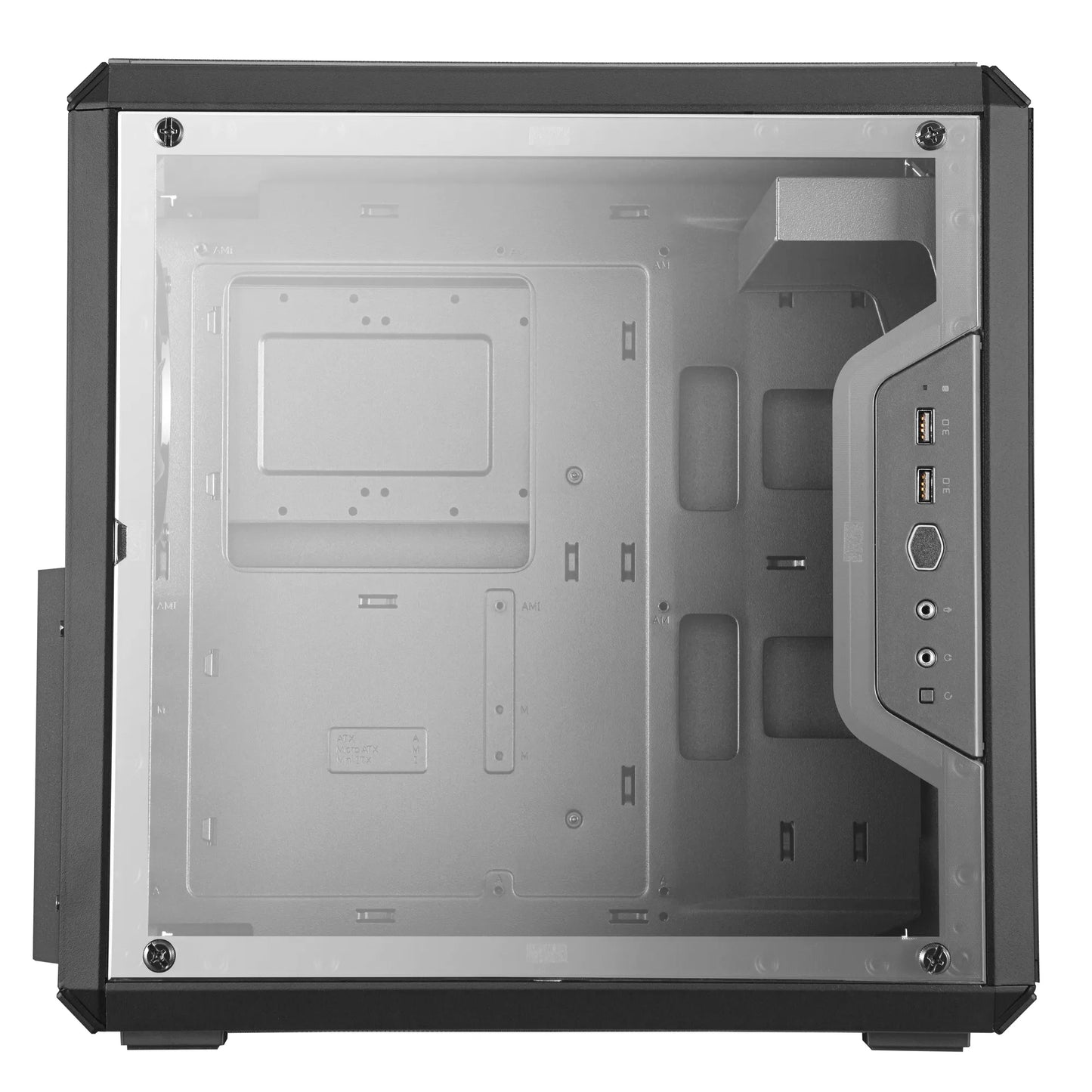 Cooler Master Masterbox Q500L Compact ATX; Orientation & A Movable I/O Panel; Windowed; Fully Perforated Chassis; Magnetic Dust
