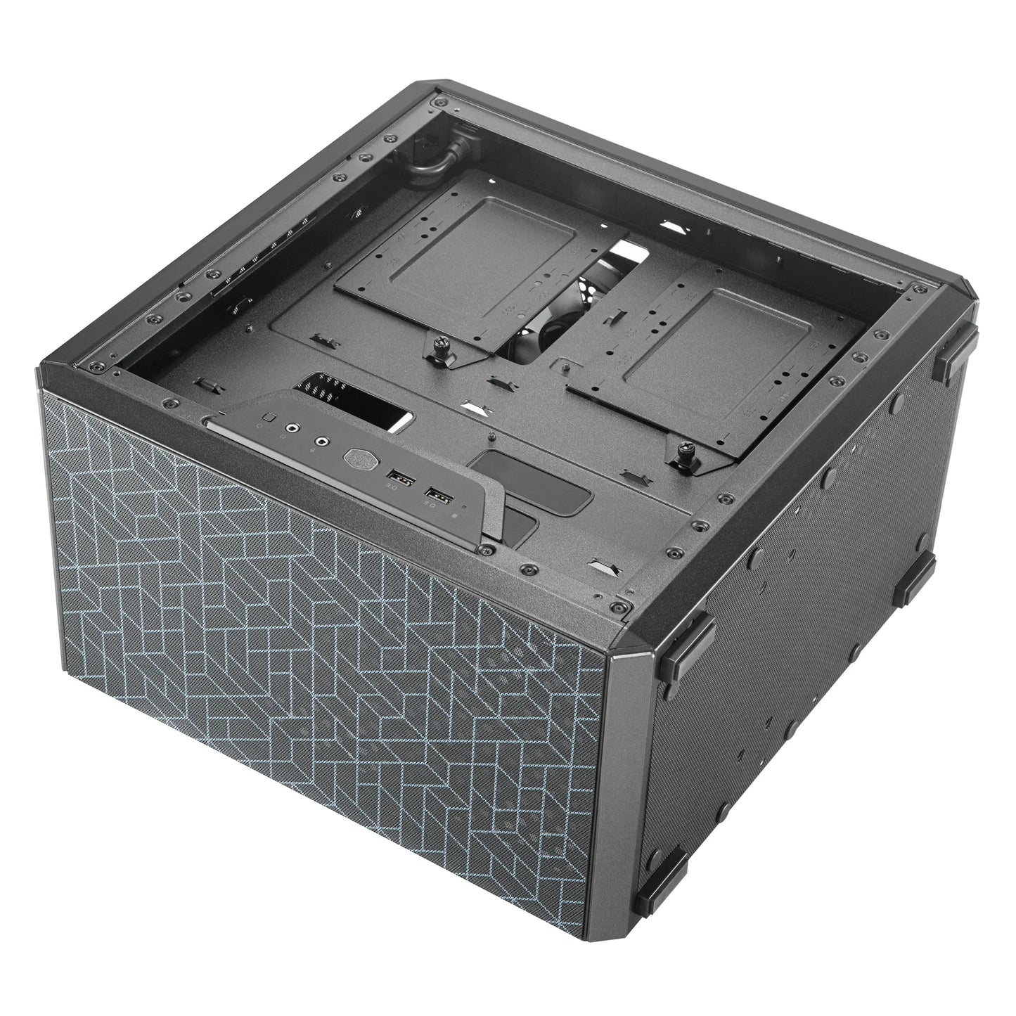 Cooler Master Masterbox Q500L Compact ATX; Orientation & A Movable I/O Panel; Windowed; Fully Perforated Chassis; Magnetic Dust