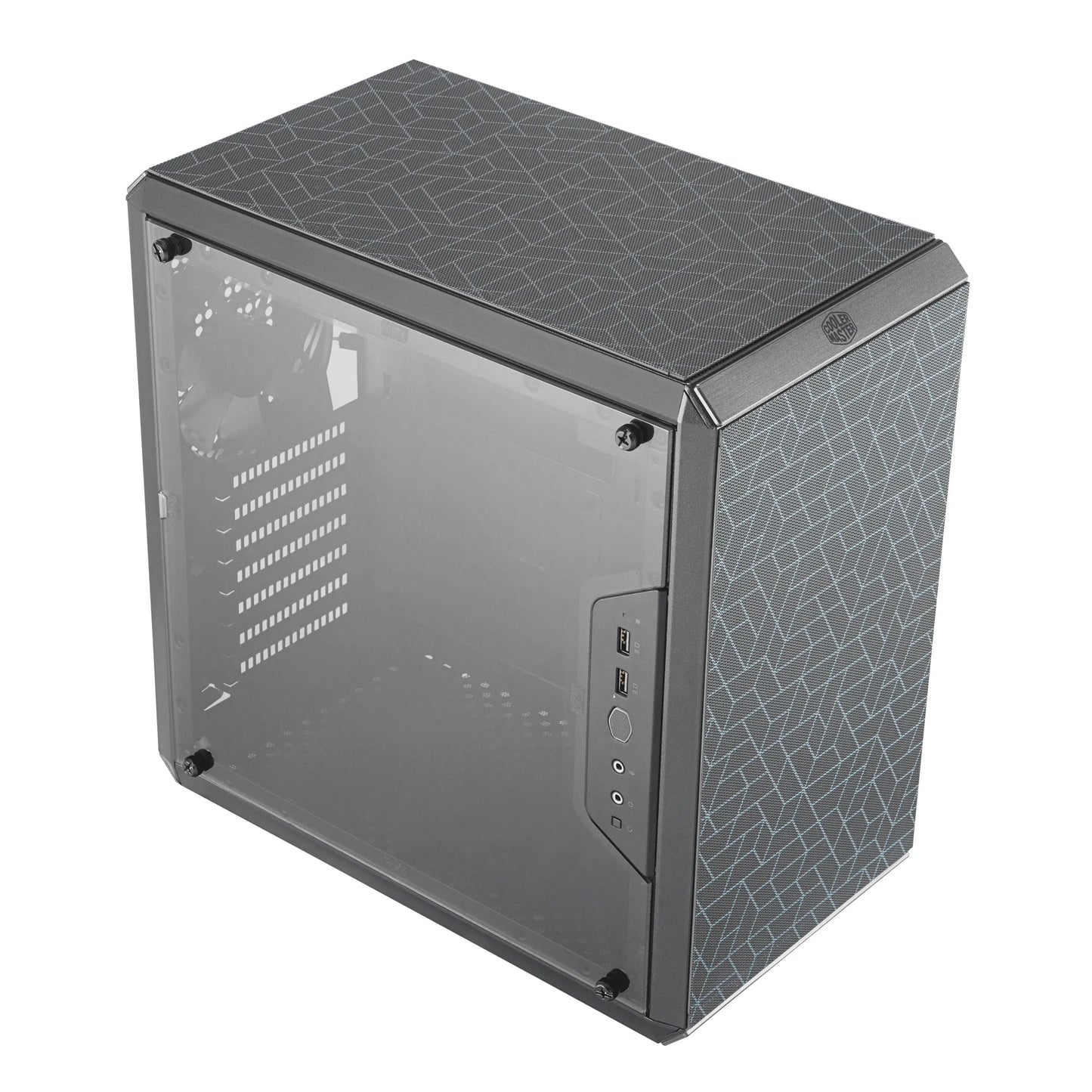 Cooler Master Masterbox Q500L Compact ATX; Orientation & A Movable I/O Panel; Windowed; Fully Perforated Chassis; Magnetic Dust