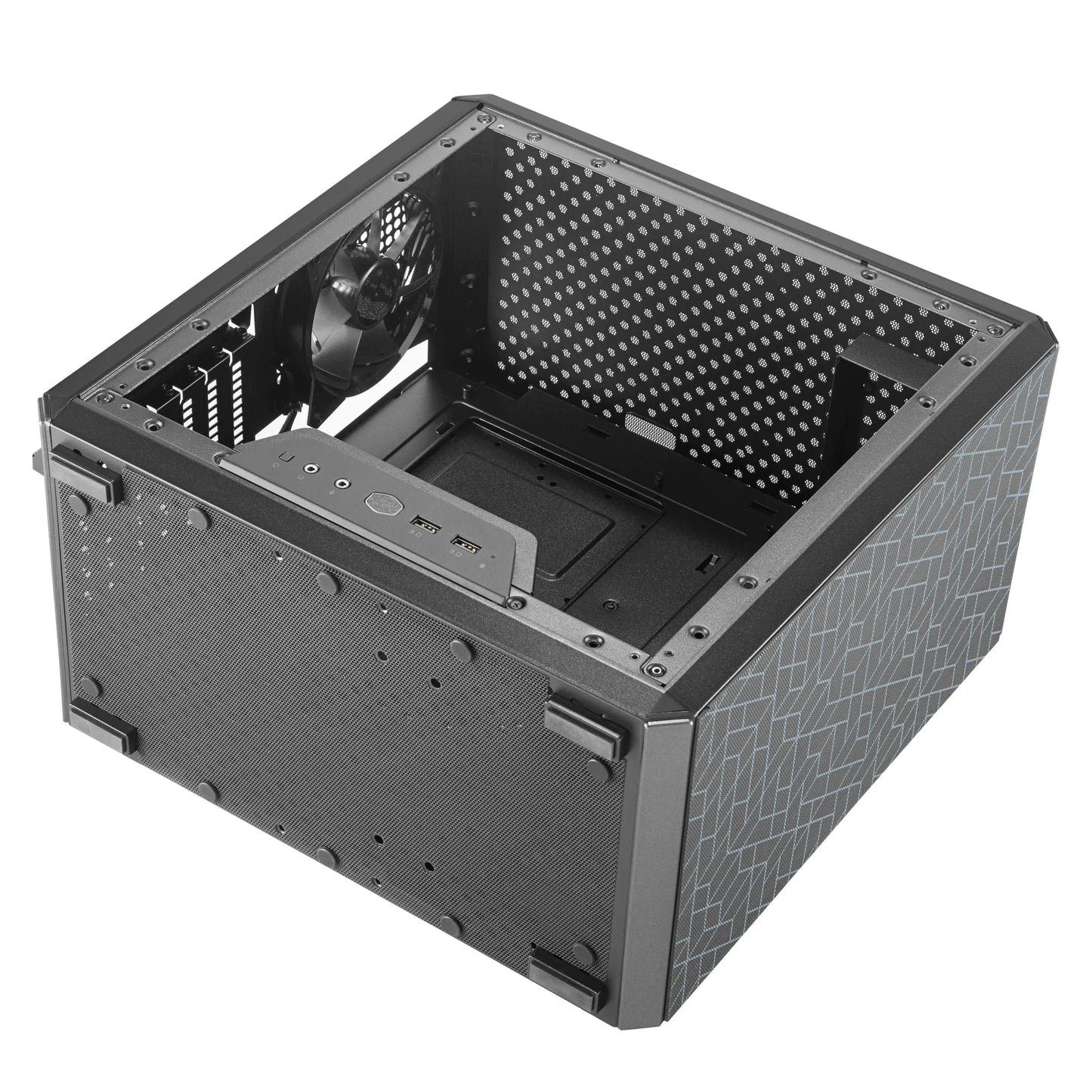 Cooler Master Masterbox Q500L Compact ATX; Orientation & A Movable I/O Panel; Windowed; Fully Perforated Chassis; Magnetic Dust