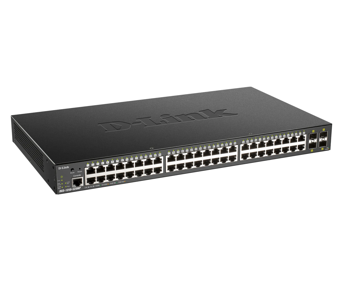 D-Link 48 Ports 10/100/1000Mbps PoE + 4 Ports 10G SFP+ Smart Managed Switch