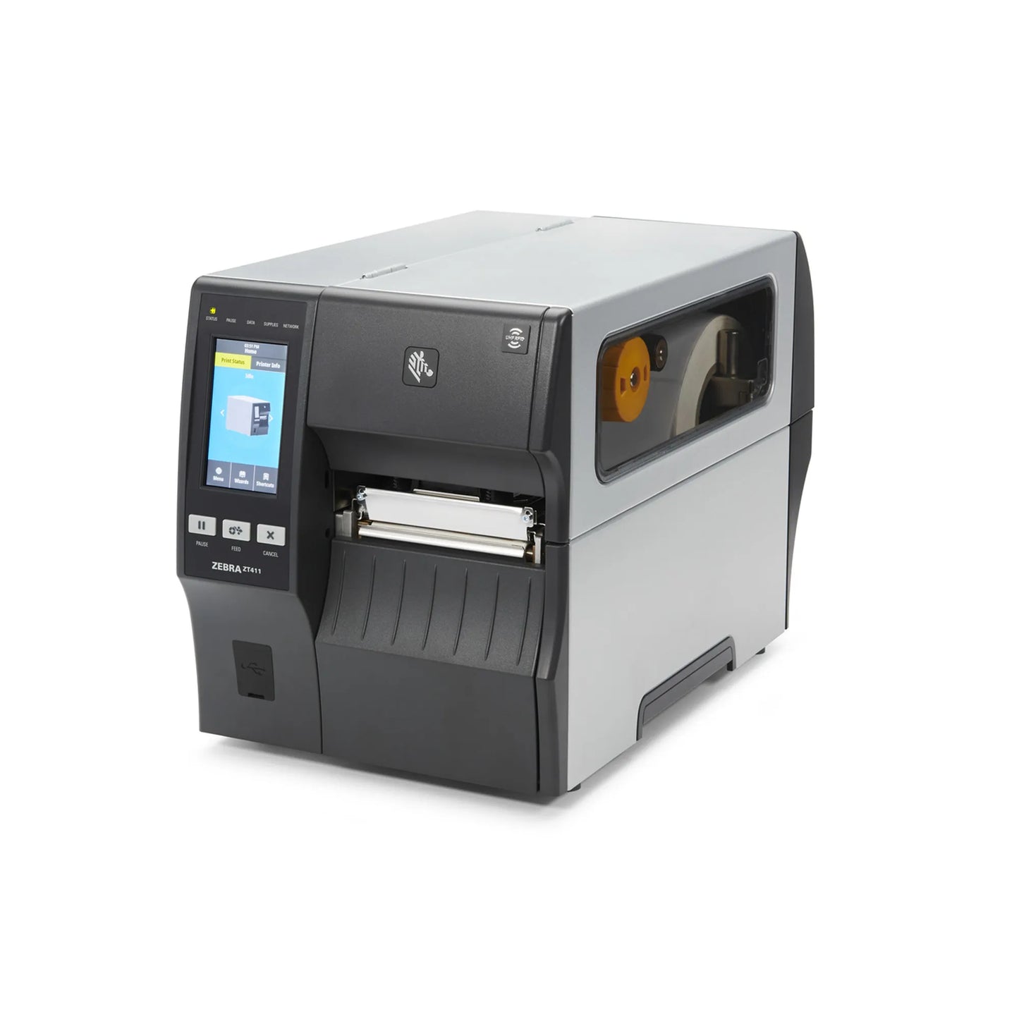 TT Printer ZT411; 4''; 600 dpi; Euro and UK cord; Serial; USB; 10/100 Ethernet; Bluetooth 4.1/MFi; USB Host; EZPL