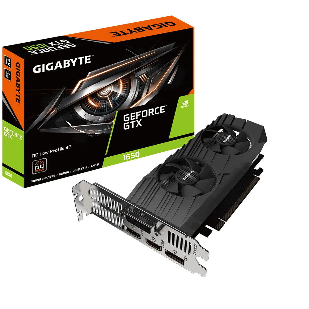 GIGABYTE nVidia GeForce® GTX 1650 OC- 4GB GDDR6 DP/DVI-D/2xHDMI - LP.