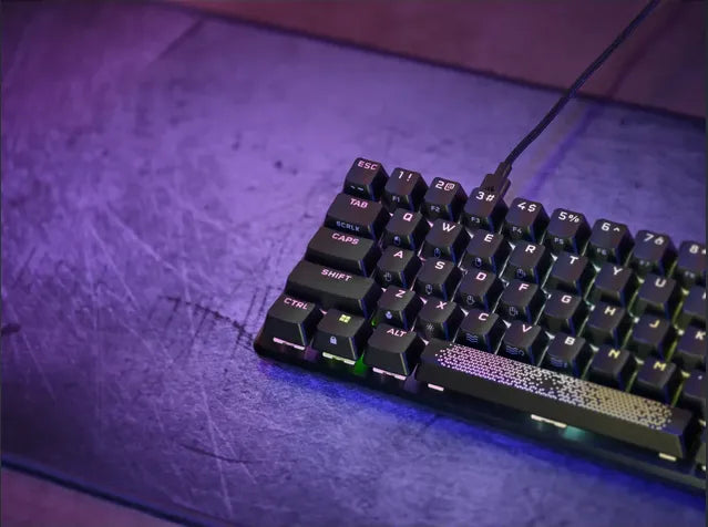 Corsair K65 PRO MINI RGB 65% Optical-Mechanical Gaming Keyboard - Corsair OPX switches - Black