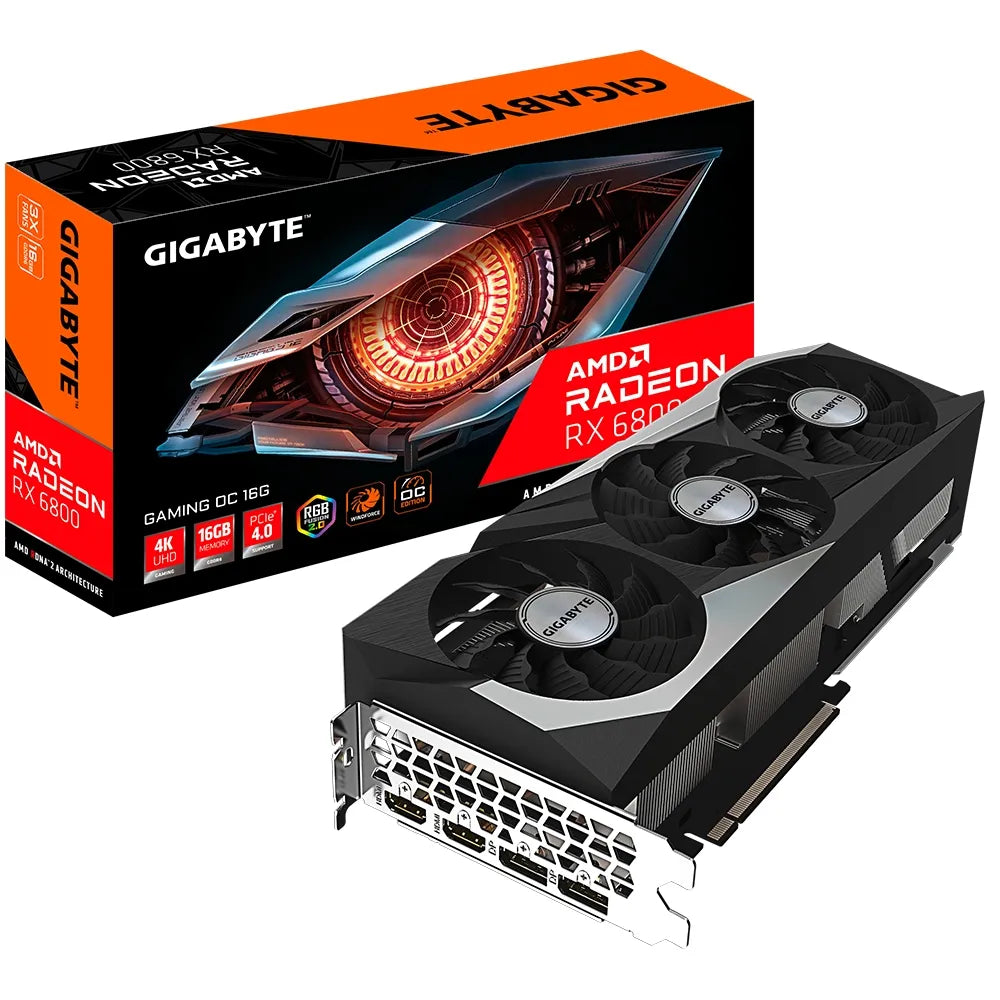 GIGABYTE AMD Radeon 6800 GAMING OC - 16GB GDDR6 1xHDMI/2xDP
