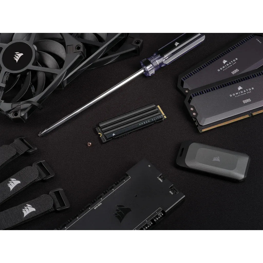 Corsair MP600 ELITE 2TB Gen4 PCIe x4 NVMe M.2 SSD with heatsink; Read Up To 7000MB/s; Write up to 6500MB/s
