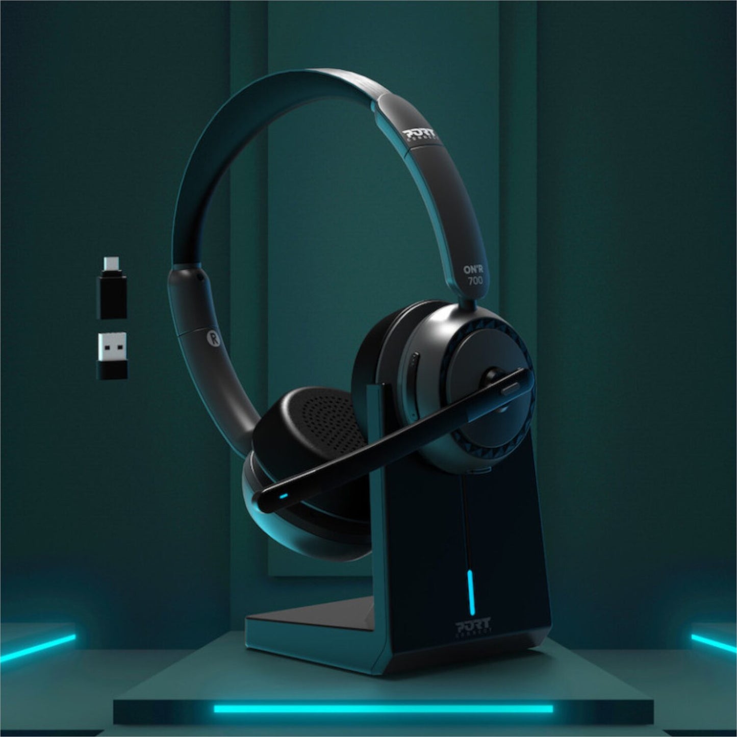 Port Connect ON’R 700 Bluetooth Wireless Headset with Noise Cancellation