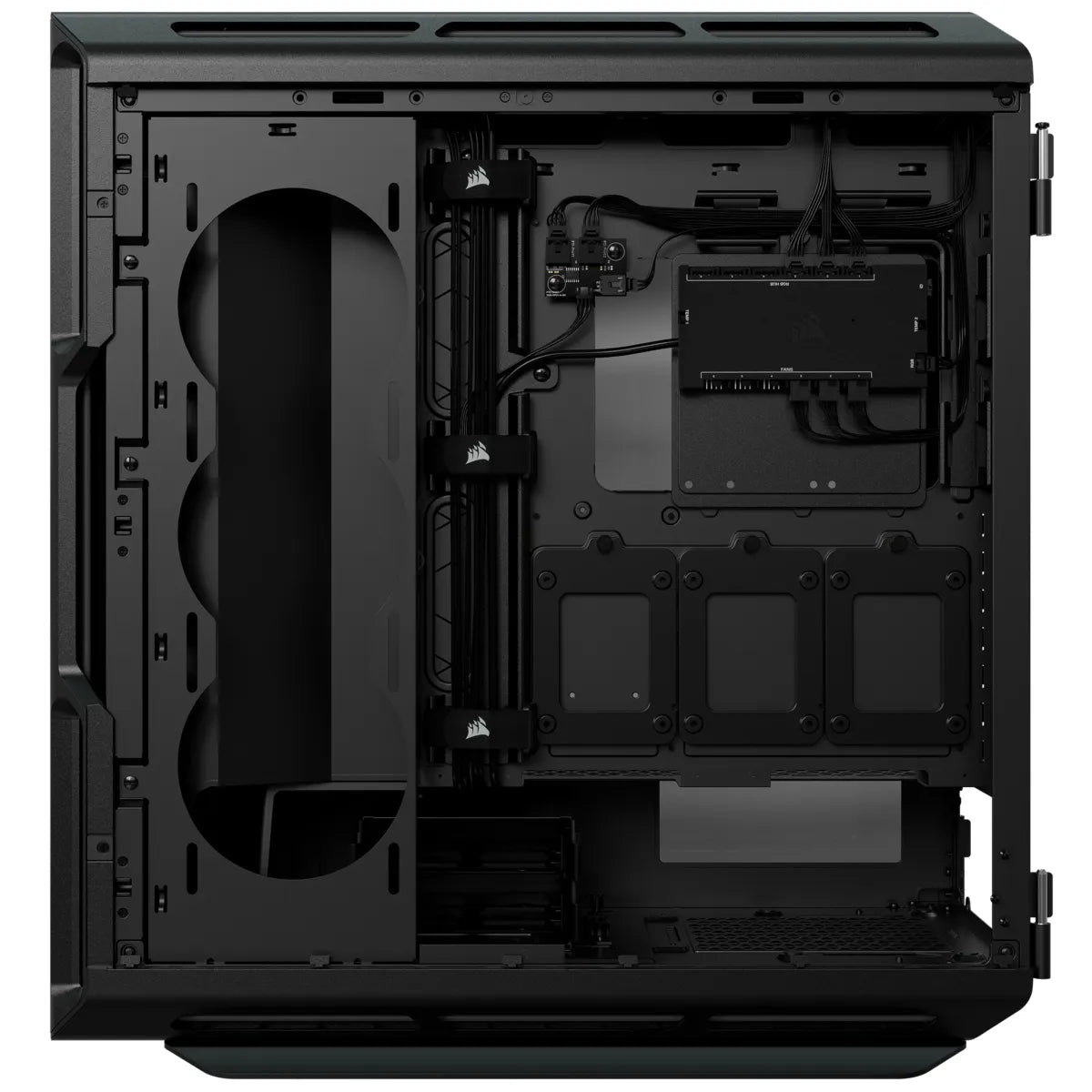 5000T RGB Black Tempered Glass Mid-Tower; 2x 3.5'' | 4x 2.5'' Drive Bays; Up to 360mm Radiator compatible; 4x 120mm fan incl