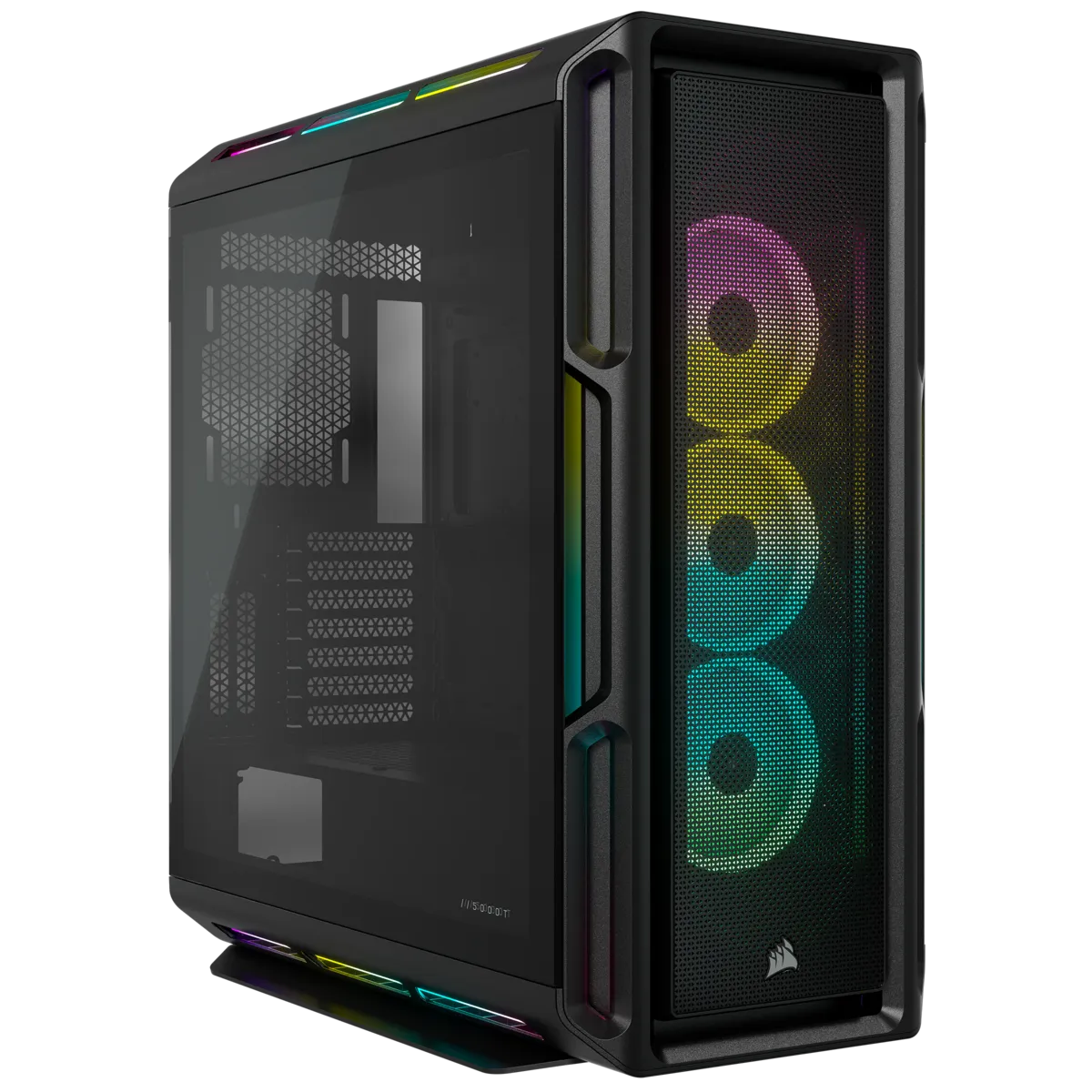 5000T RGB Black Tempered Glass Mid-Tower; 2x 3.5'' | 4x 2.5'' Drive Bays; Up to 360mm Radiator compatible; 4x 120mm fan incl