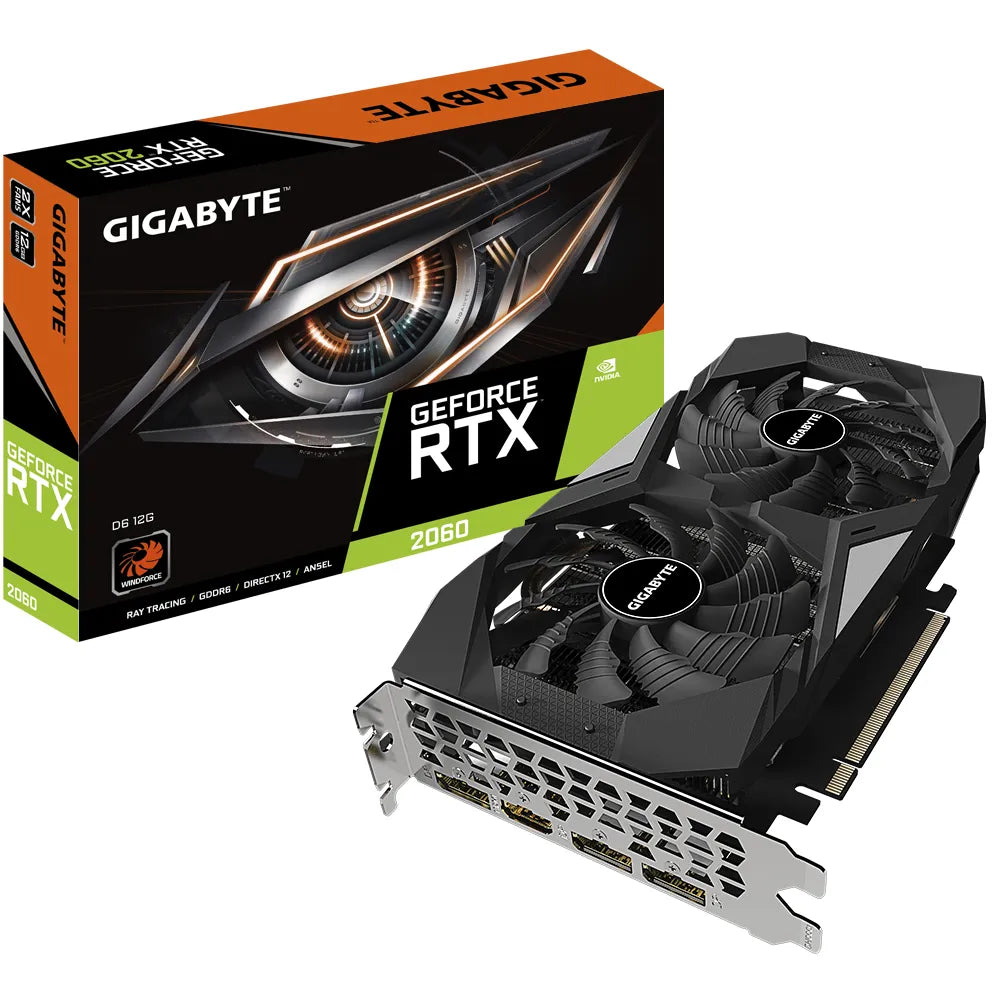 GIGABYTE nVidia GeForce® RTX 2060 D6 - 12G GDDR6 HDMI/DP x3