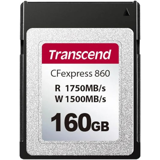 TRANSCEND 160GB CFE860 CF EXPRESS TYPE B CARD READ/WRITE up to 1750/1500 MB/s