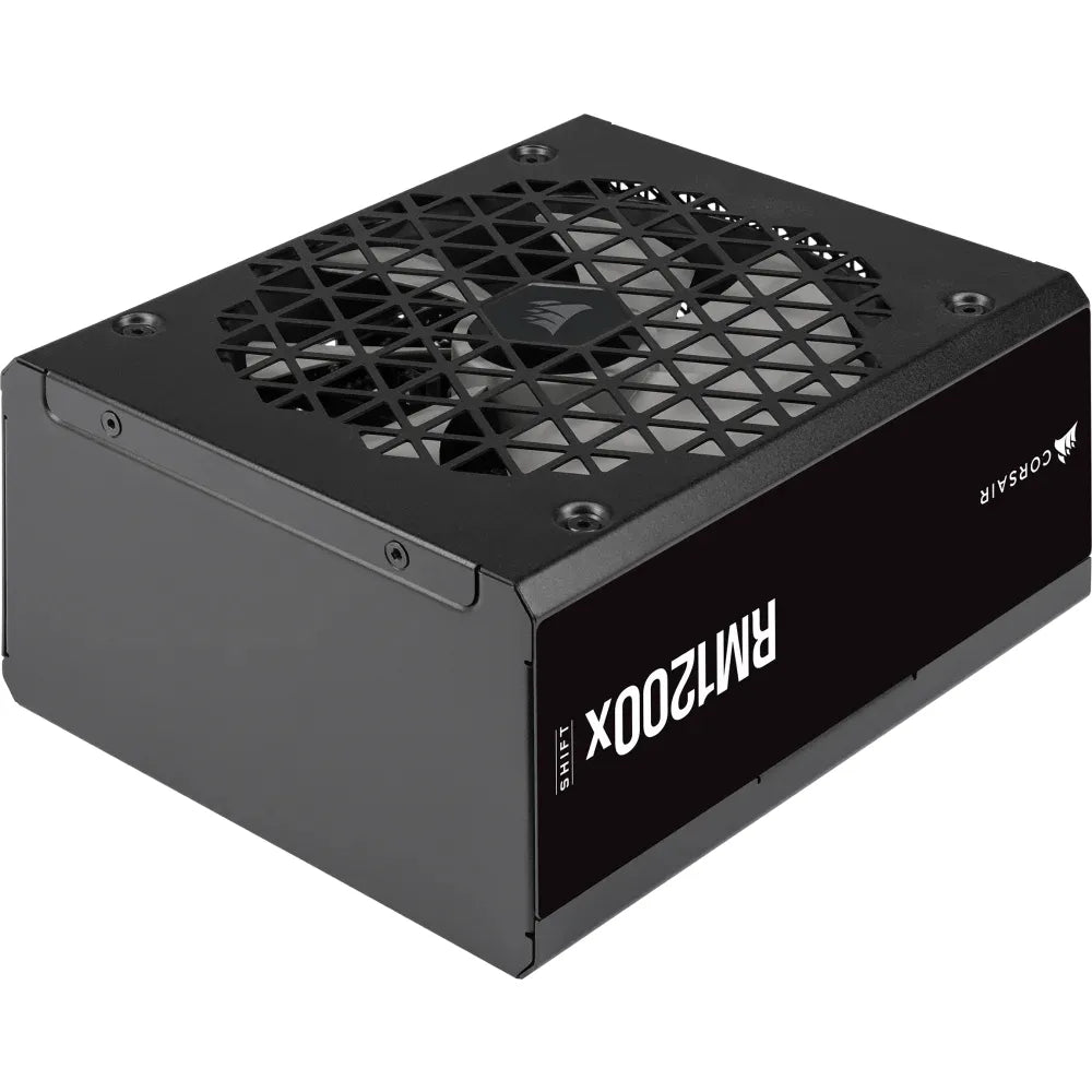 Corsair RM1200x Shift —1200 Watt 80 PLUS Gold;10yr Warranty. ATX (1); EPS (2);PCI-E (4);12VHPWR (1);PATA (8);SATA (12)