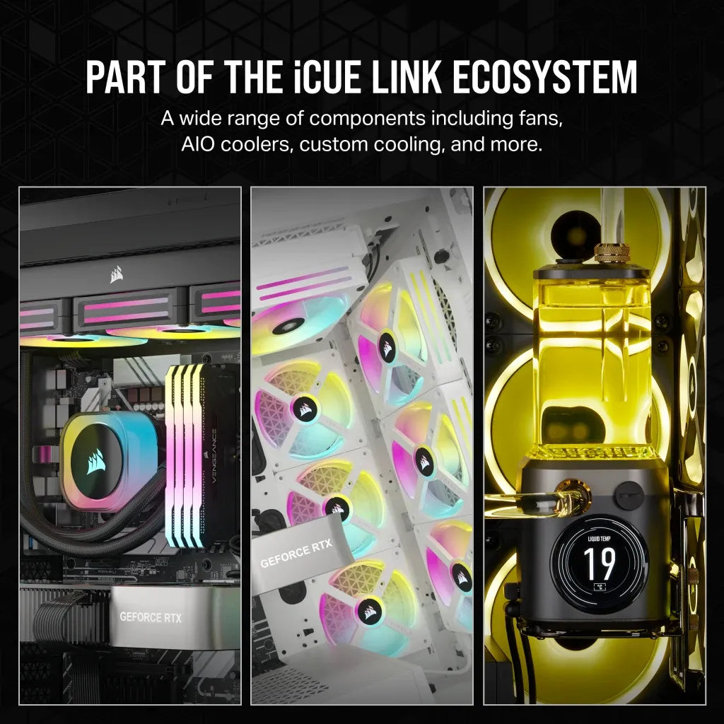 Corsair iCUE LINK H115i RGB Liquid CPU Cooler - QX140 RGB Fans - 280mm Radiator - Fits Intel® LGA 1700; AMD® AM5 - Hub included