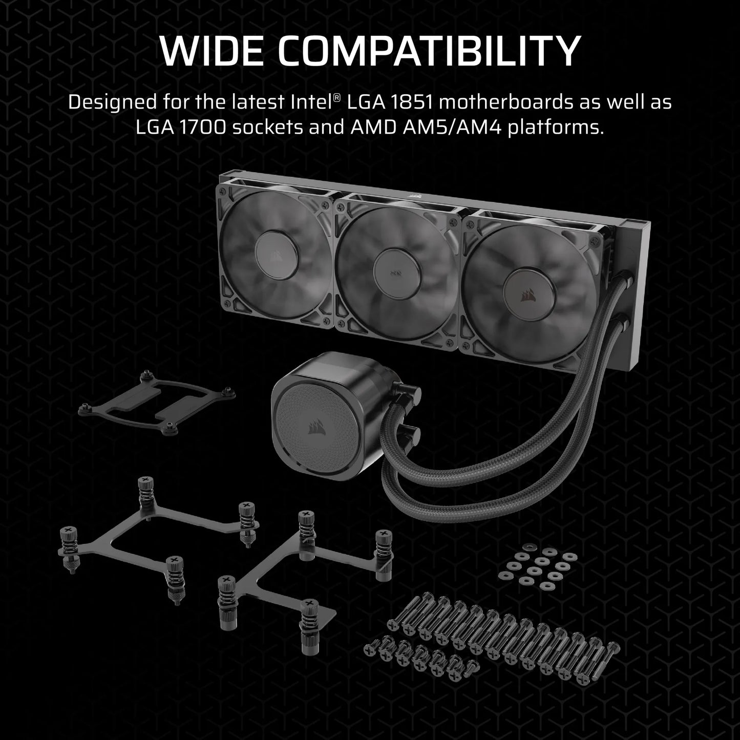 Corsair NAUTILUS 360; 360mm Radiator; Liquid CPU Cooler; Intel® LGA 1851/1700; AMD® AM5/AM4
