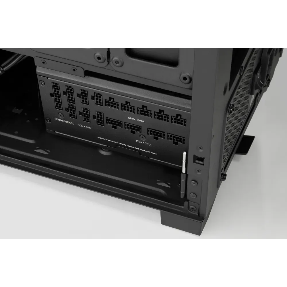 Corsair RM1200x Shift —1200 Watt 80 PLUS Gold;10yr Warranty. ATX (1); EPS (2);PCI-E (4);12VHPWR (1);PATA (8);SATA (12)