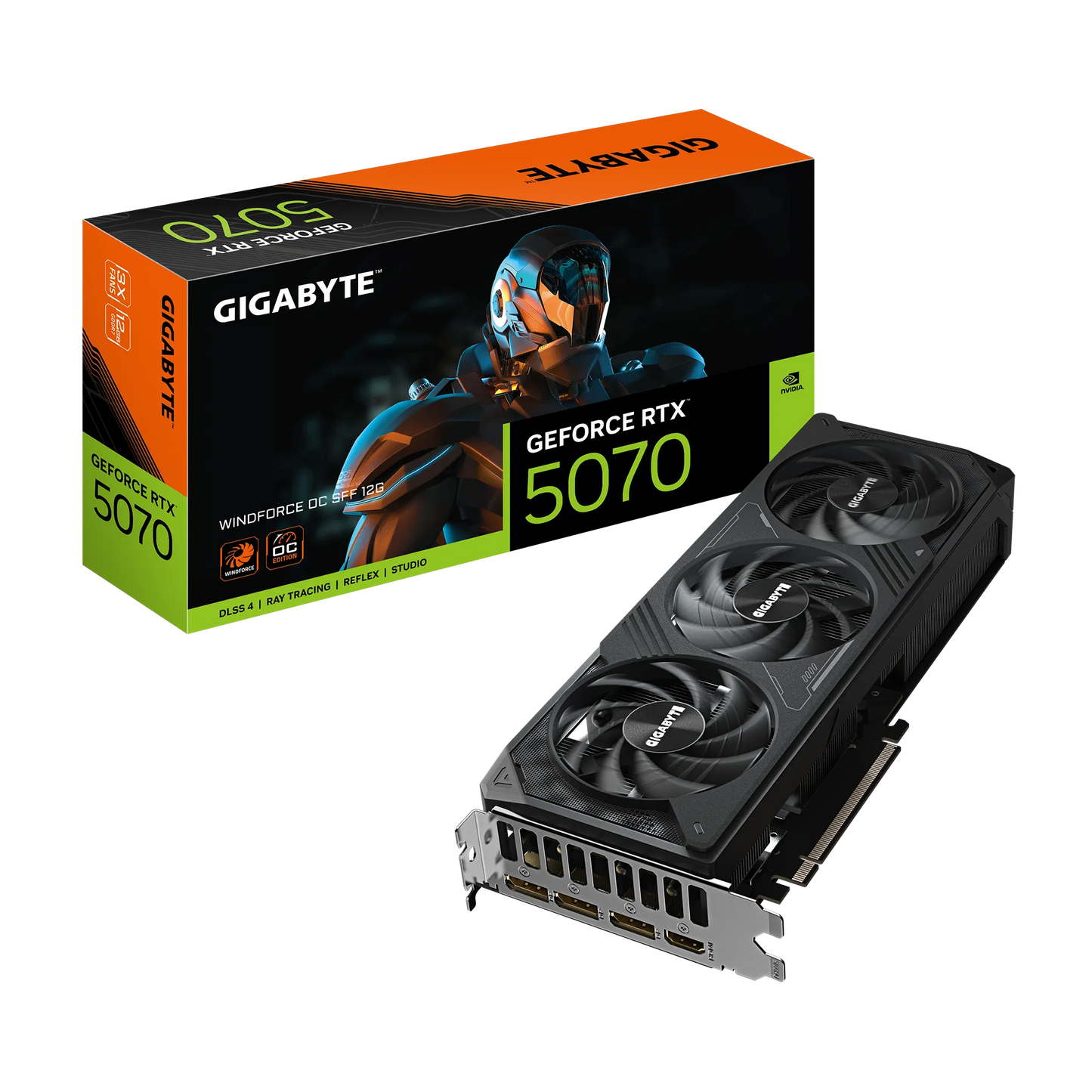 GIGABYTE nVidia GeForce RTX™ 5070 WINDFORCE OC SFF - 12GB GDDR7 HDMIx1/DPx3