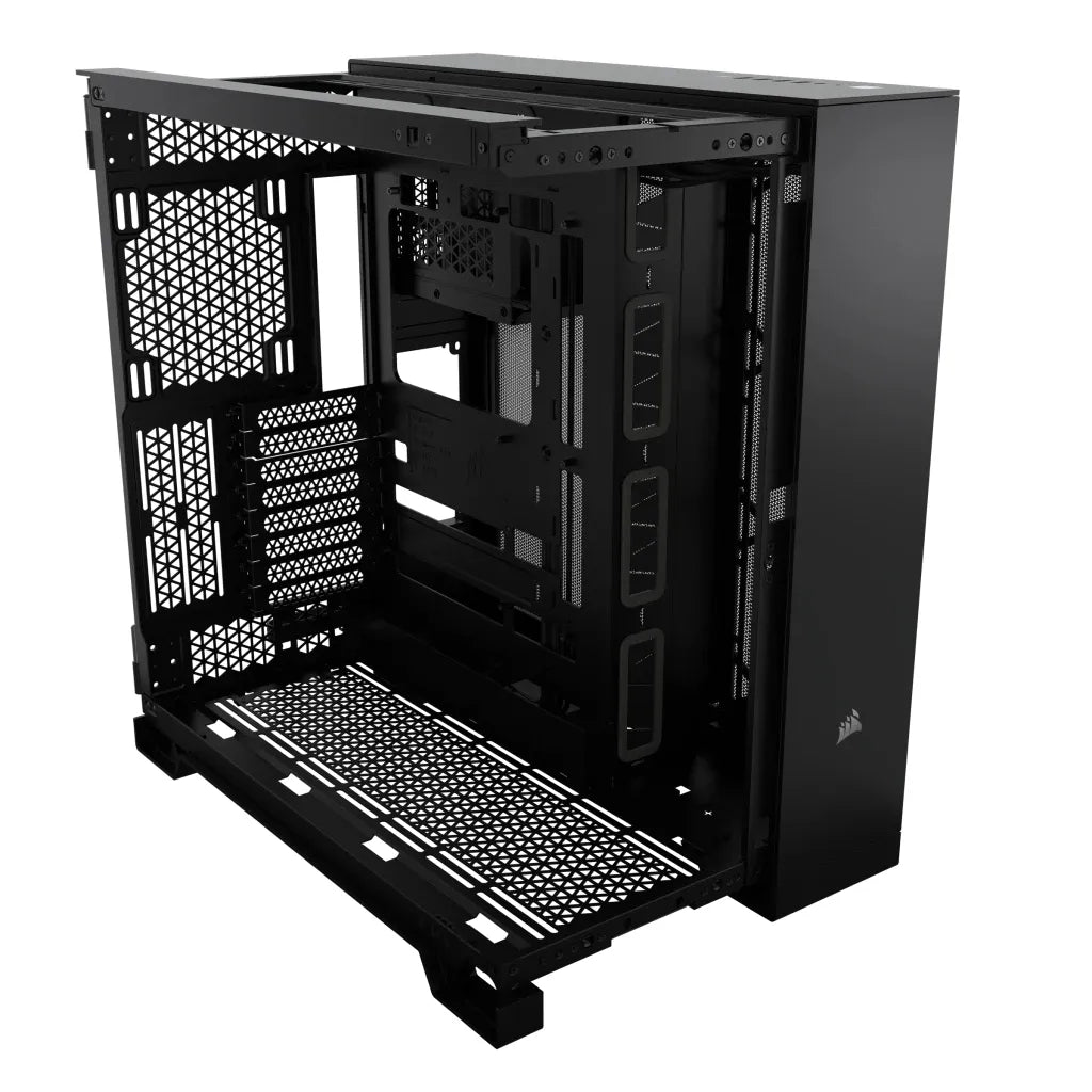 6500D Airflow Black Tempered Glass Mid-Tower; 2x 3.5'' | 2x 2.5'' Drive Bays; Up to 360mm Radiator compatible
