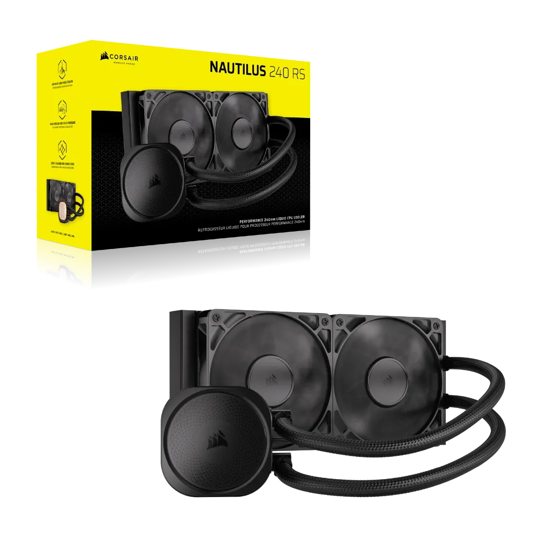 Corsair NAUTILUS 240; 240mm Radiator; Liquid CPU Cooler; Intel® LGA 1851/1700; AMD® AM5/AM4