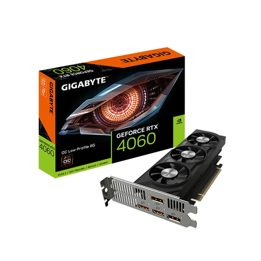 GIGABYTE nVidia GeForce RTX 4060 OC - 8GB GDDR6; 128-Bit Memory Bus; 0; 2x HDMI; 2x DisplayPort; Low Profile. Min 450W PSU