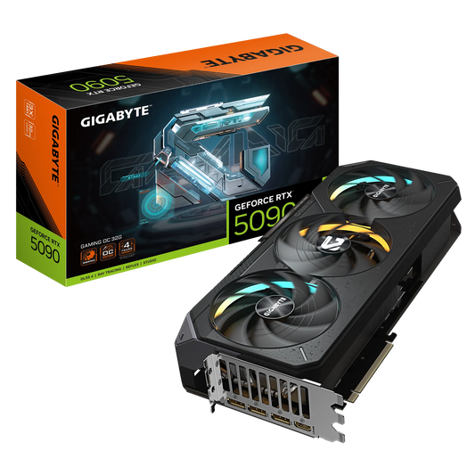 GIGABYTE nVidia GeForce RTX 5090 GAMING OC  - 32GB GDDR7; 512-Bit Memory Bus; 1x HDMI; 3x DisplayPort; Min 1000W PSU. .