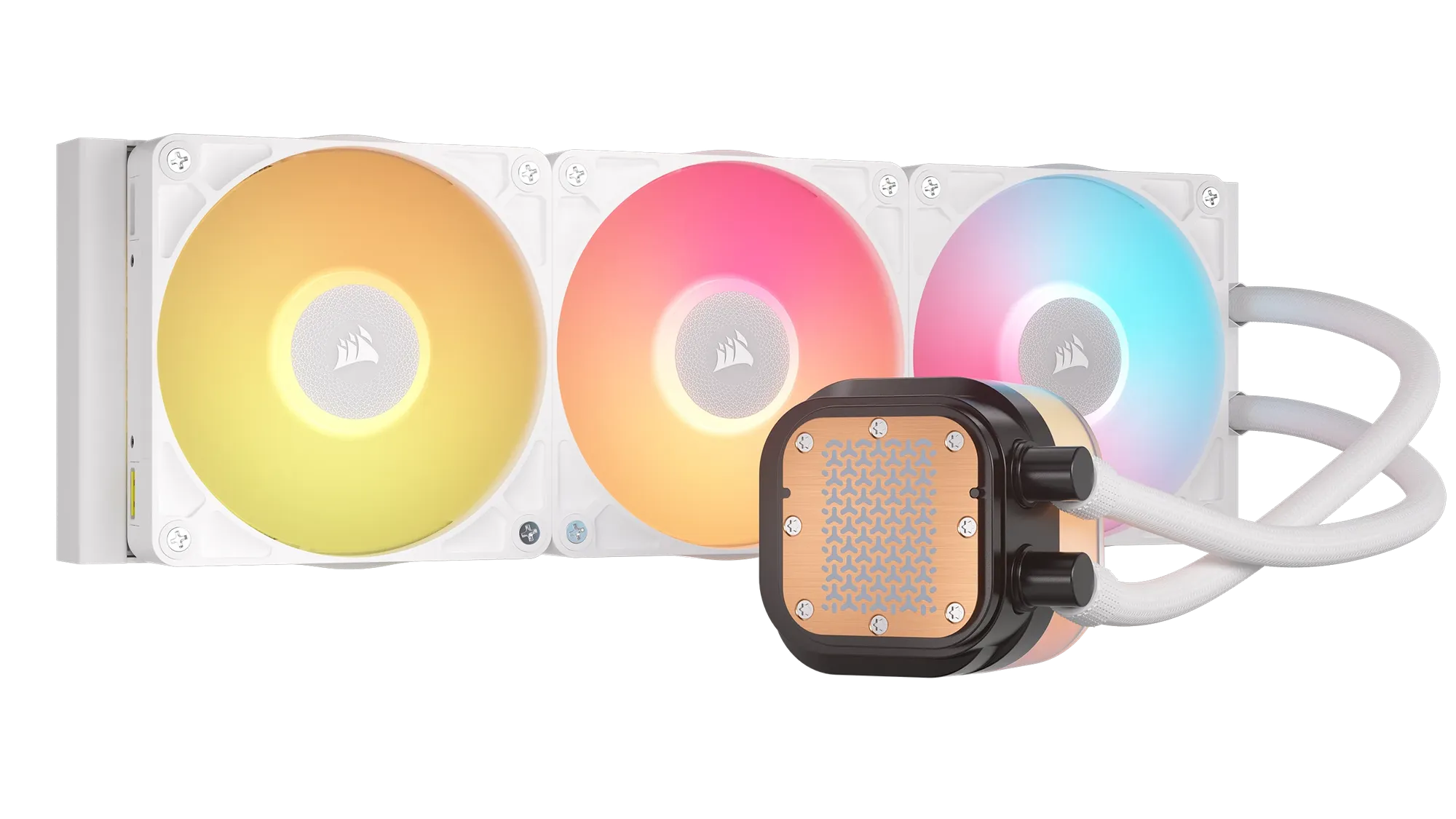 Corsair iCUE LINK TITAN 360 RX LCD Liquid CPU Cooler - White – RX120 RGB Fans – Fits Intel® LGA 1851/1700; AMD® AM5/AM4.